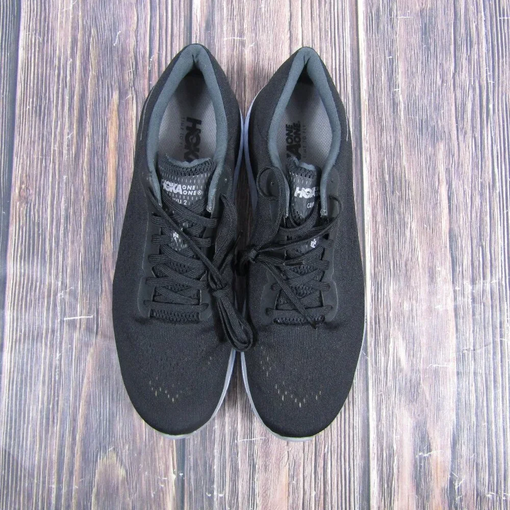Hoka One One Cavu 2 Shoes Mens Size 12 Black White Running Sneakers 1099723 BWHT